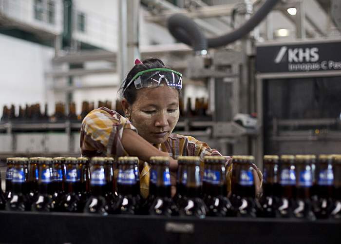 Carlsberg&#39;s $75m brewery in Bago, &amp;nbsp;a joint venture with Myanmar Golden Star Breweries, &amp;nbsp;opened in 2015. Bloomberg
