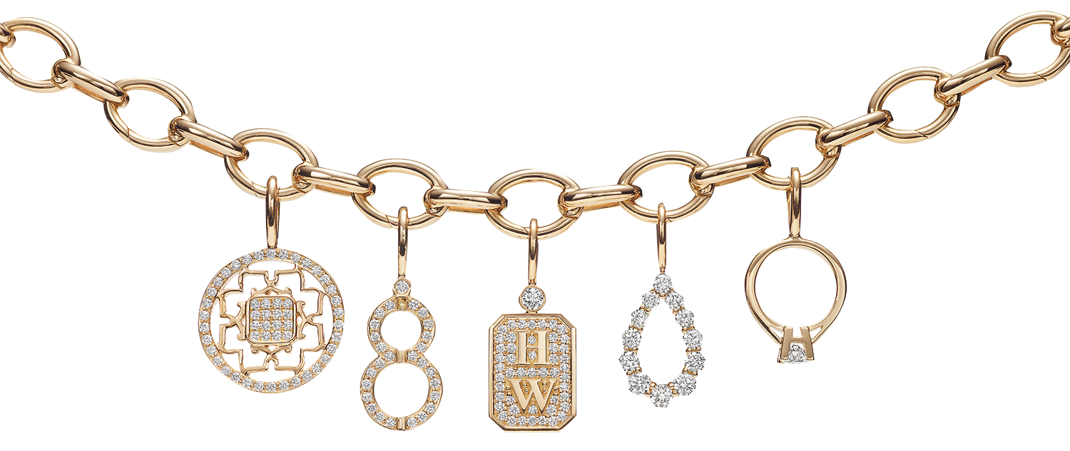 Harry Winston gold charm bracelet, POA, harrywinston.com