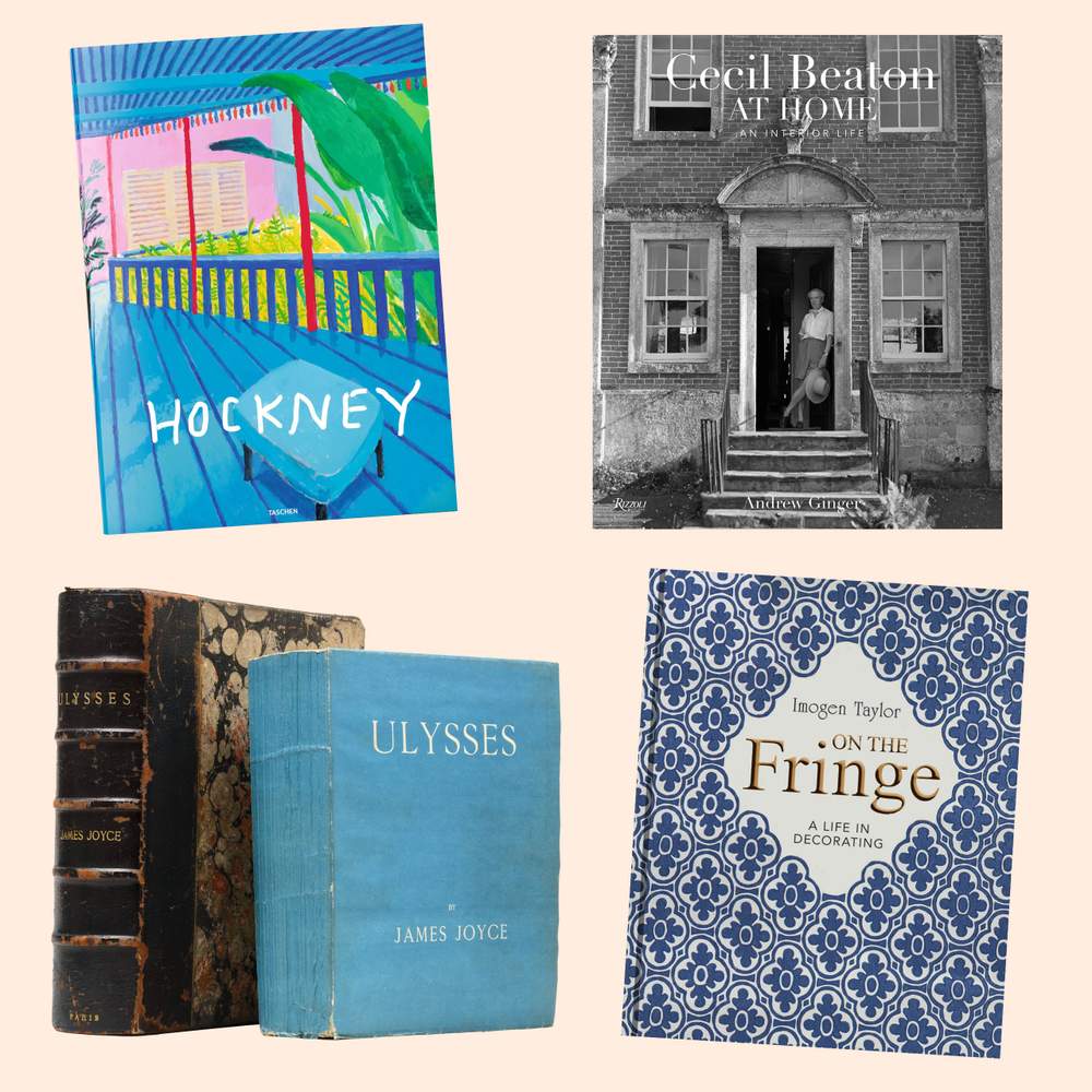 Sumo, David Hockney, £1,750, taschen.com; Cecil Beaton at Home:&amp;nbsp;An Interior Life, Andrew Ginger, £32.50, amazon.com; Ulysses,&amp;nbsp;James Joyce, first edition, 1922. £235,000, peterharrington.co.uk; On the Fringe: A Life in Decorating, Imogen Taylor and Martin Wood, £50, johnsandoe.com&amp;nbsp;