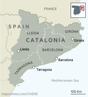 G3417 17X Catalonia Map 