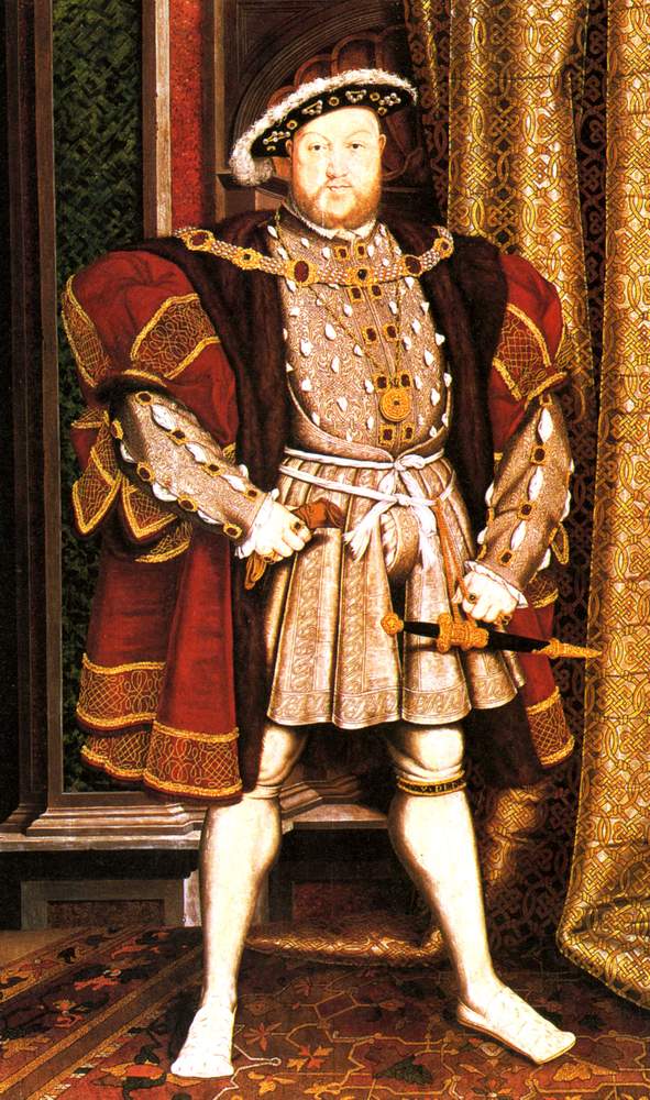 Victorian engraving of Henry VIII based on Hans Holbein’s 1537 portrait. ©Alamy