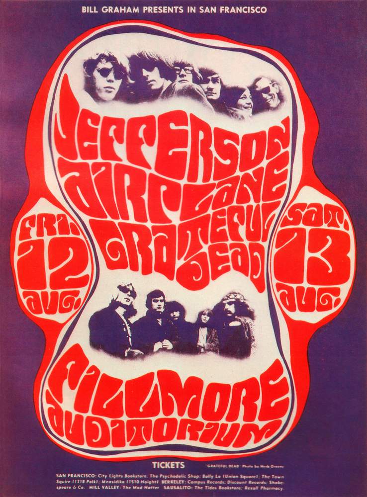 Poster for 1967 Fillmore auditorium concert ©Lebrecht Music and Arts Photo Library \/ Alamy