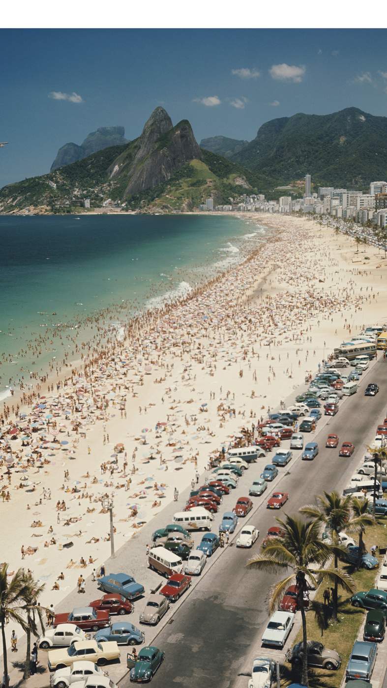 Ipanema Beach in Rio de Janeiro, Brazil, c1960. Archive Photos\/Getty