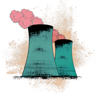 illustration of a cooling tower
