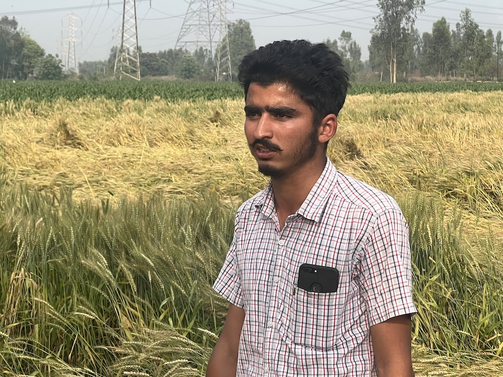 Farmer Beant Dhande at his farm in Punjab