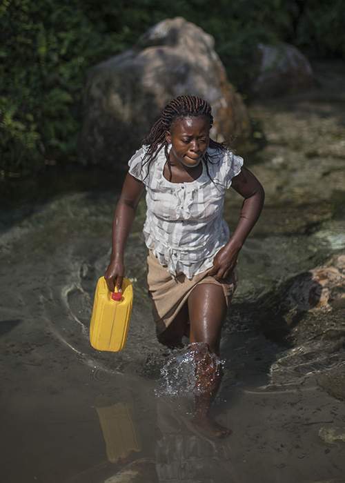 Local people rely on water they collect from the rivers, which have become contaminated with typhoid bacteria