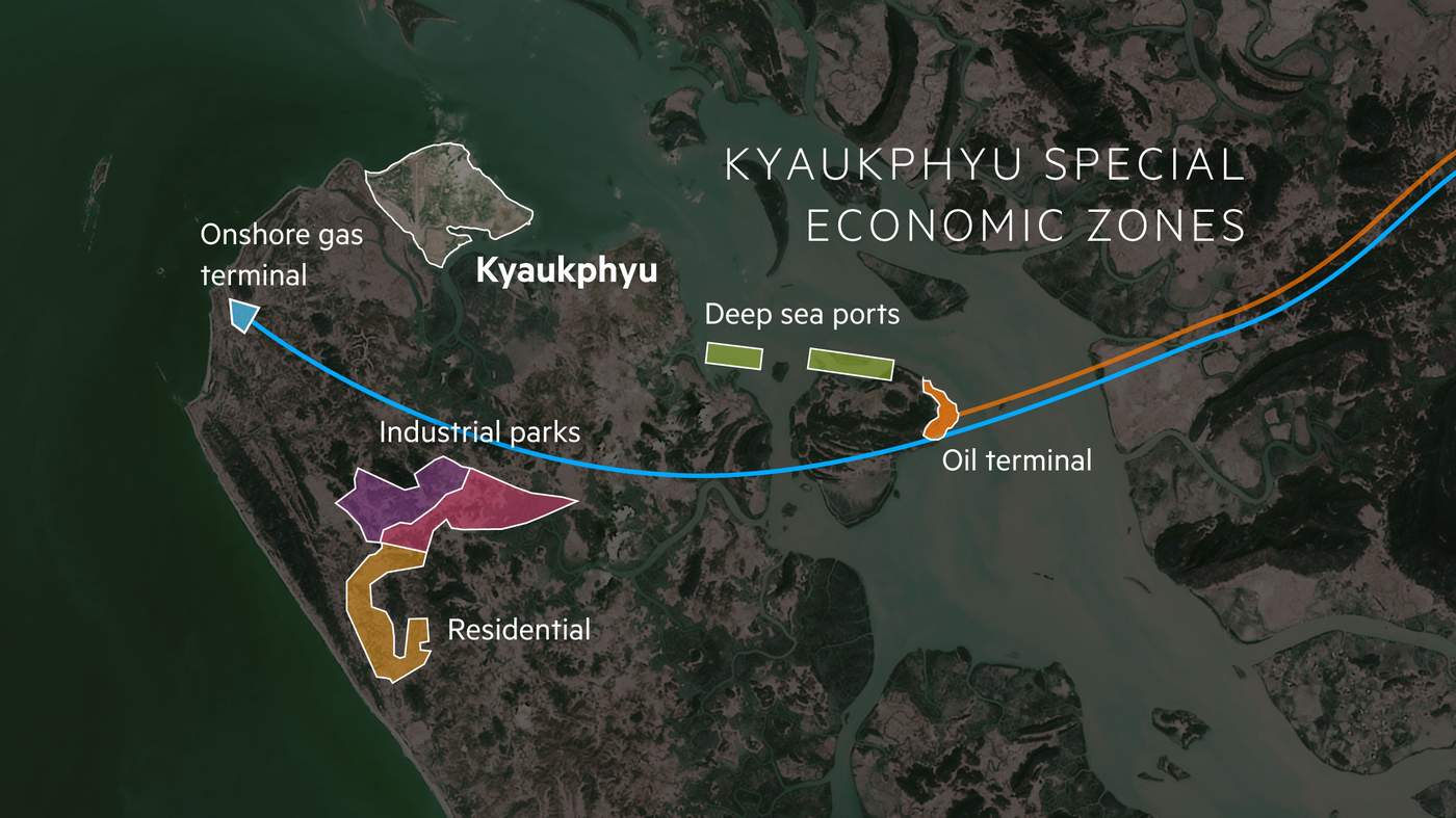 myanmar sea port map