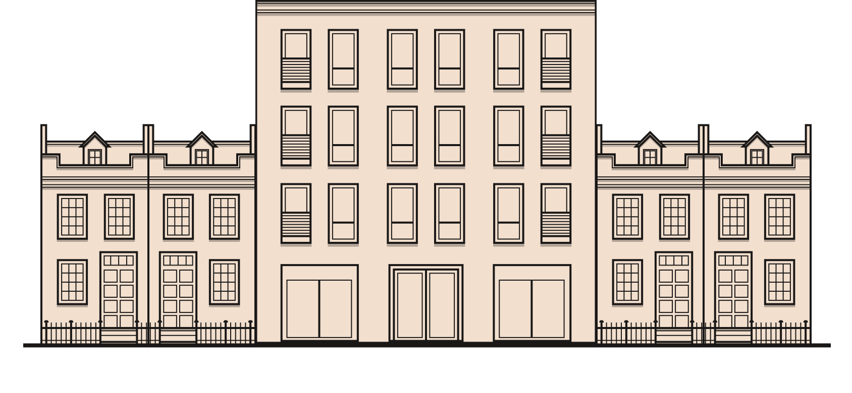 Illustration of buildings that have no heat loss