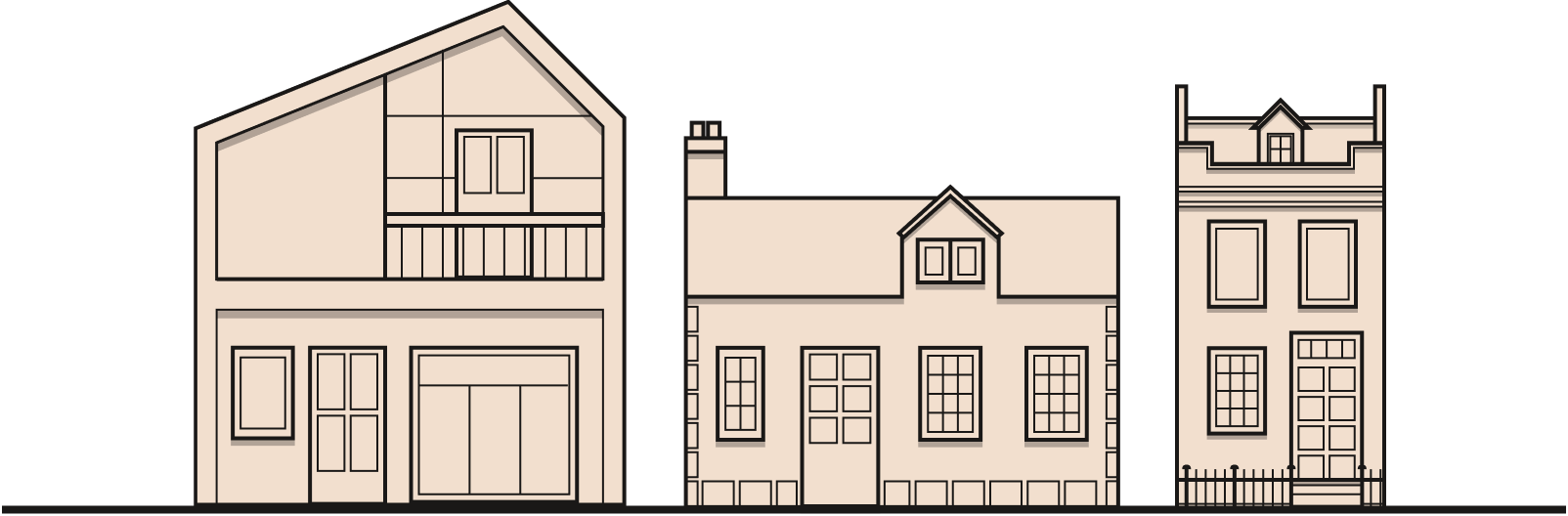 Illustration of buildings