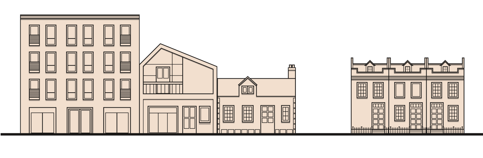 Illustration of buildings